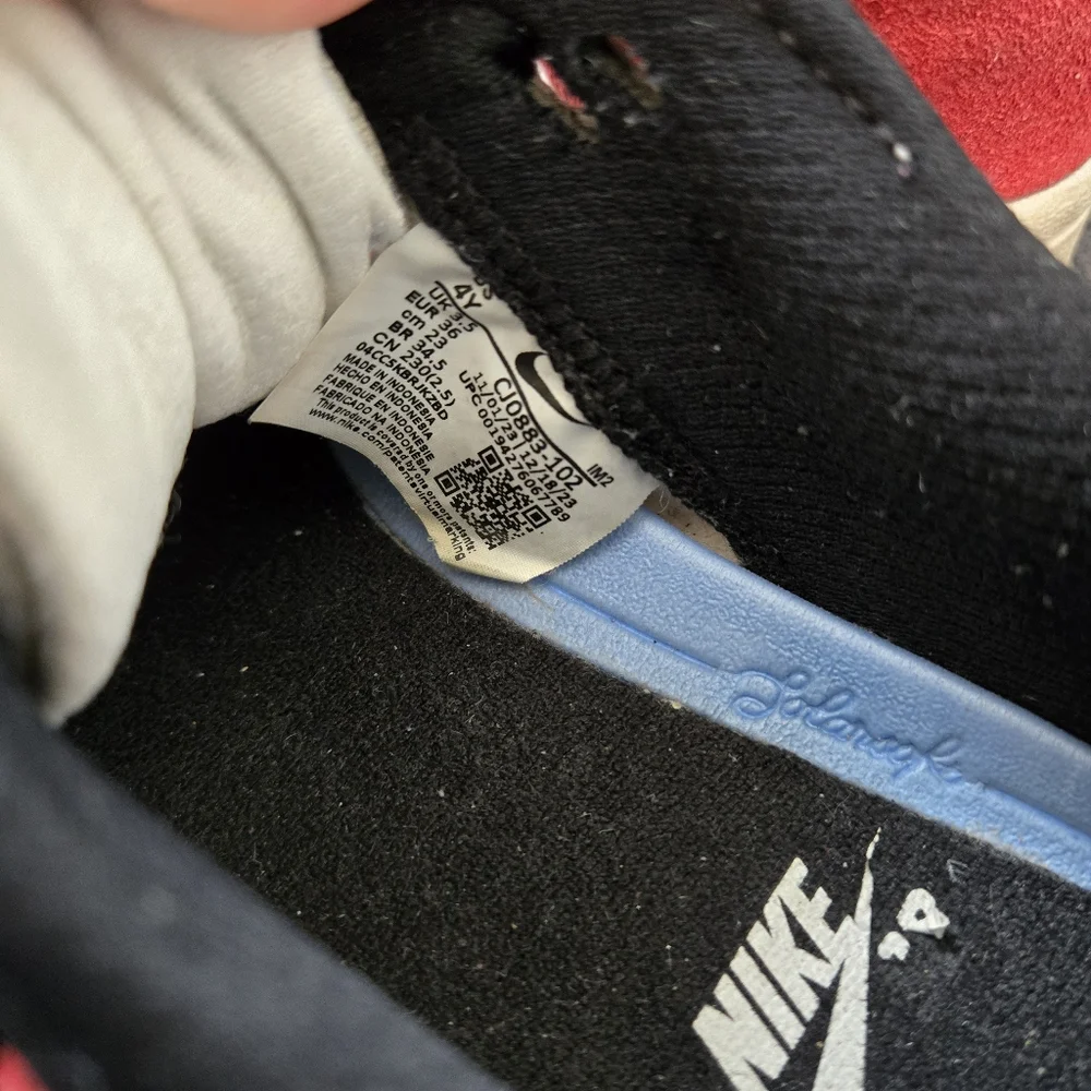 Nike SB Alleyoop Skate Shoes Red White Black Kids - Picture 13 of 16